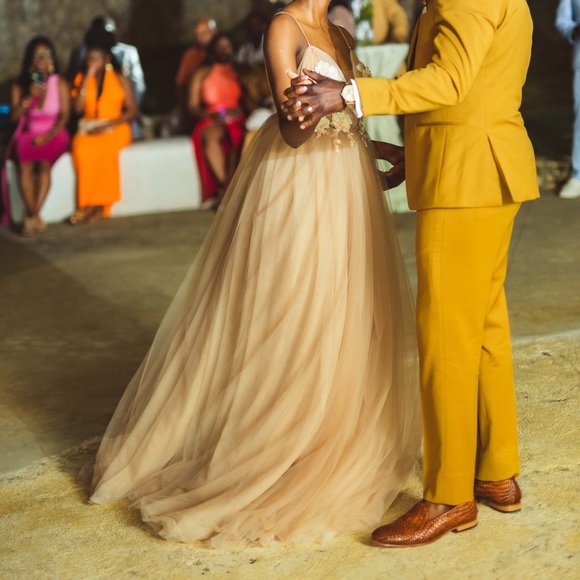 Berta evening 18-50, beige color size 36/ 0. - Picture 3 of 4